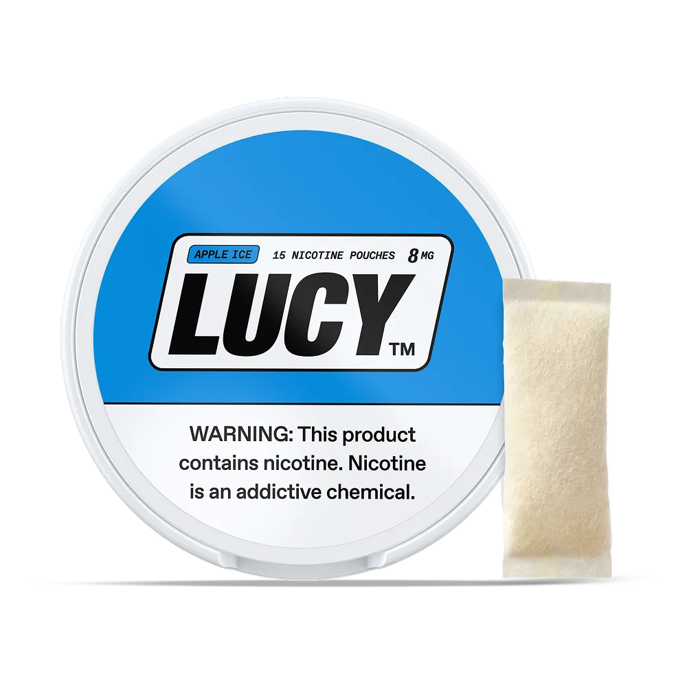 Lucy Slim Format Intelligent Nicotine Pouches - 15 Pouches Per Can - Pack of 5 Cans