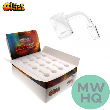 Gliizy Quartz Banger Nail Deep Dish With Clear Joint - 14MM Male - Display of 12