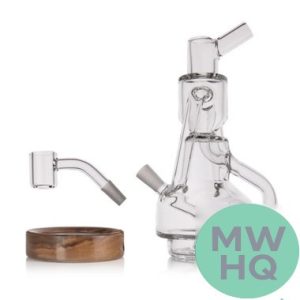 MJ Arsenal Apex Mini Rig Water Pipe Double Uptake Recycler - 7.5 Inches - Alpine Series