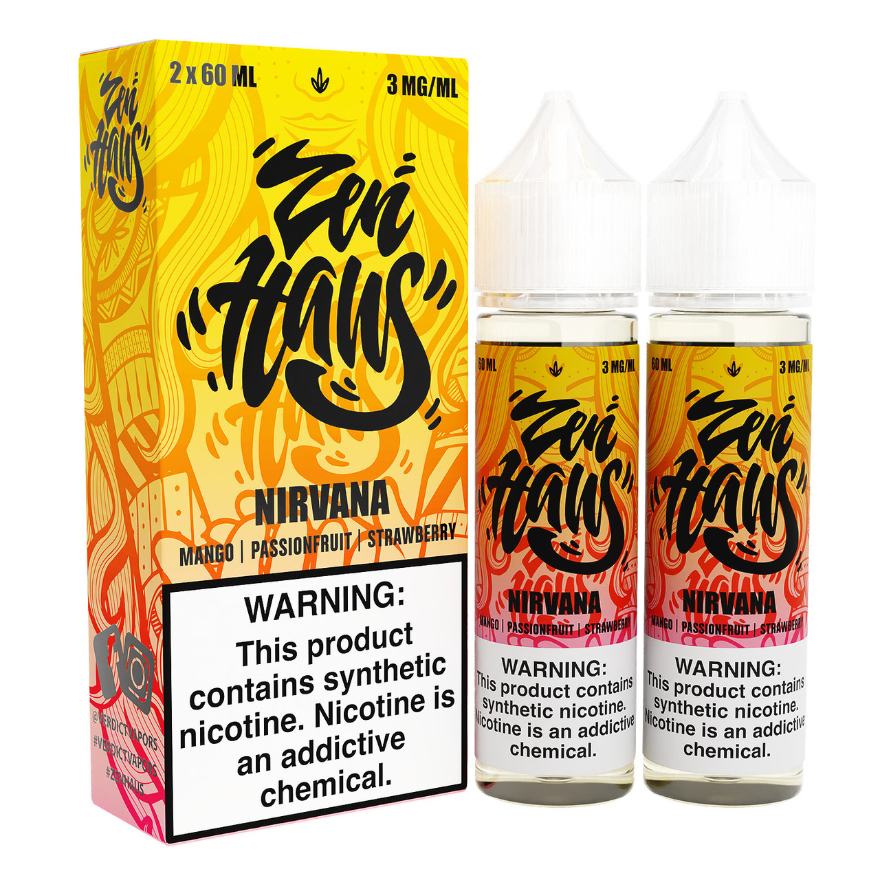 Zen Haus Synthetic Nicotine E-Liquid 120ML (2 x 60ML)