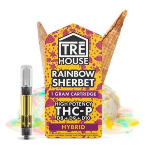 TRE House D8 High Potency D9 + D10 + THC-P Vape Cartridge 1G - Display of 5