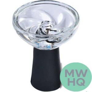Zebra Smoke Spiral Glass Funnel Hookah Bowl - Assorted Colors