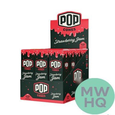 Pop Cones Unbleached King Size Cones - Pack of 3 - Display of 24 Packs