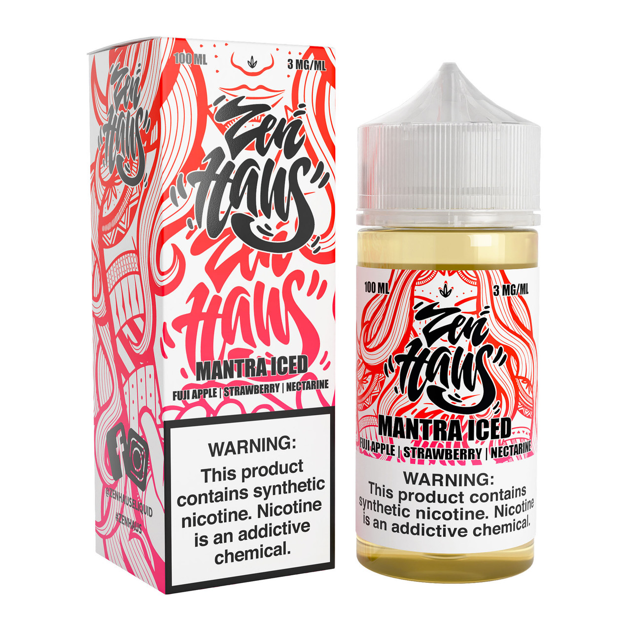 Zen Haus Synthetic Nicotine E-Liquid 100ML (MSRP $24.99)