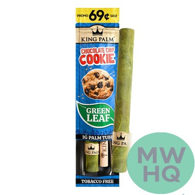 King Palm Green Leaf Mini Palm Tube Rolls 1G - Pack of 1 - Display of 30 Packs