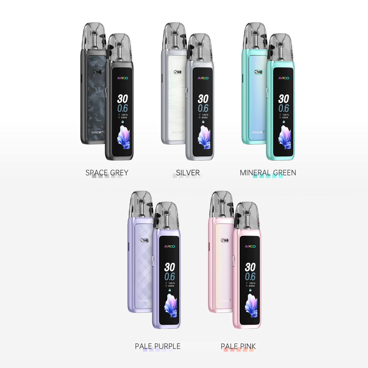 SMOK Arco Max 1300mAh Pod System Starter Kit With 2 x 3ML Refillable Arco Cartridge Pod