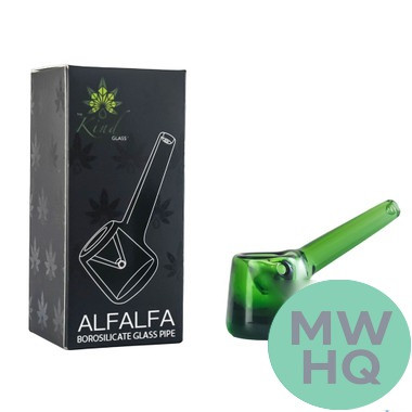 The Kind Glass Alfalfa Borosilicate Hand Pipe - 3.5 Inches - 65 Grams