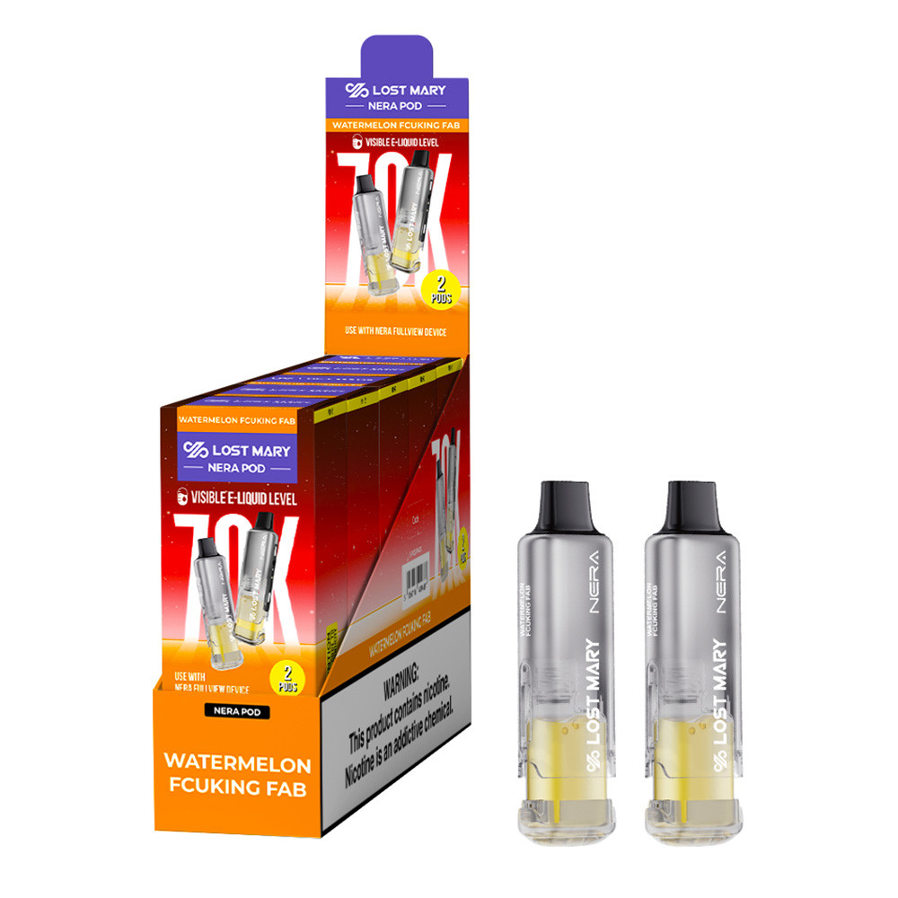 LOST MARY NERA 70K Puffs 24ML Disposable Pod Device - Display of 5 - TEXAS COMPLIANT (MSRP $16.99 Each)