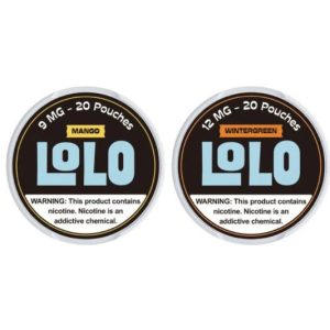 LoLo Tobacco Free Nicotine Pouches - 20 Pouches Per Can - Pack of 5 Cans