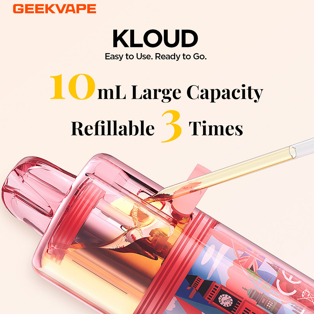 GeekVape Kloud 1000mAh Pod System Starter Kit With 10ML Refillable Cartridge (MSRP $12.99)