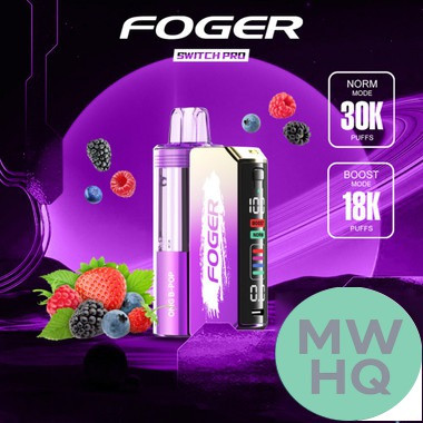Foger Switch Pro Kit 30K Puffs 19ML Disposable Device & Power Bank - Display of 5