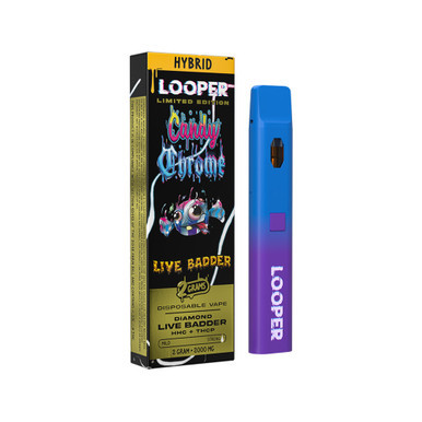 Looper Live Badder Delta THCA + HHC + THC-P Disposable Device 3G - Display of 5