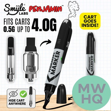Smyle Penjamin Discreet Permanent Marker VV Cartridge Preheat Pen Battery With Ink