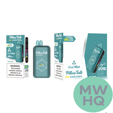 Pillow Talk Nic Control NC40000 Puffs 20ML Disposable Device With Touch To Adjust Nic Level & LED Screen - Display of 5 - TEXAS COMPLIANT