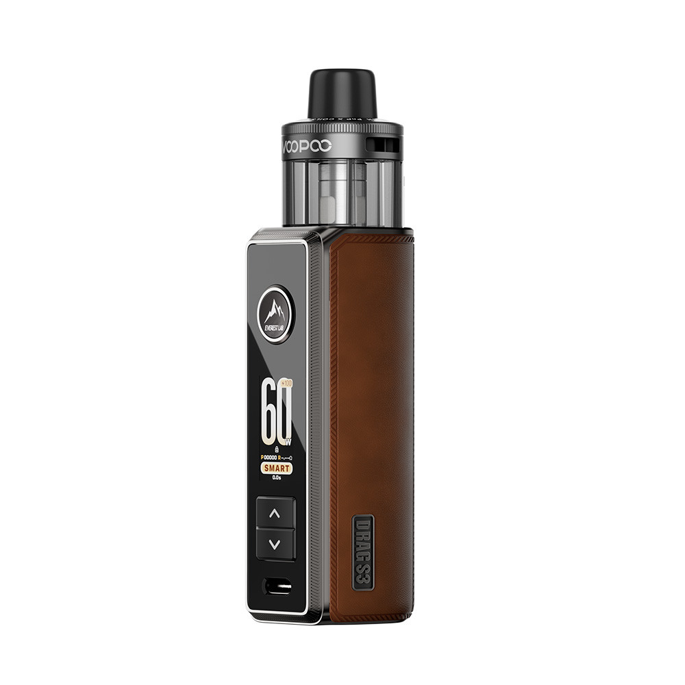 VooPoo Drag S3 3000mAh Pod System Starter Kit With 5ML Refillable PnP X Cartridge Pod (MSRP $46.99)