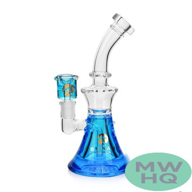 Tsunami Premium Curved Neck Edition Freezable Glycerine Water Pipe With Inline Perc - 440 Grams - 9 Inches