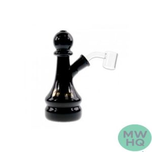 Gliizy Glass Water Pipe Chess Design With Quartz Banger - 130 Grams - 6 Inches