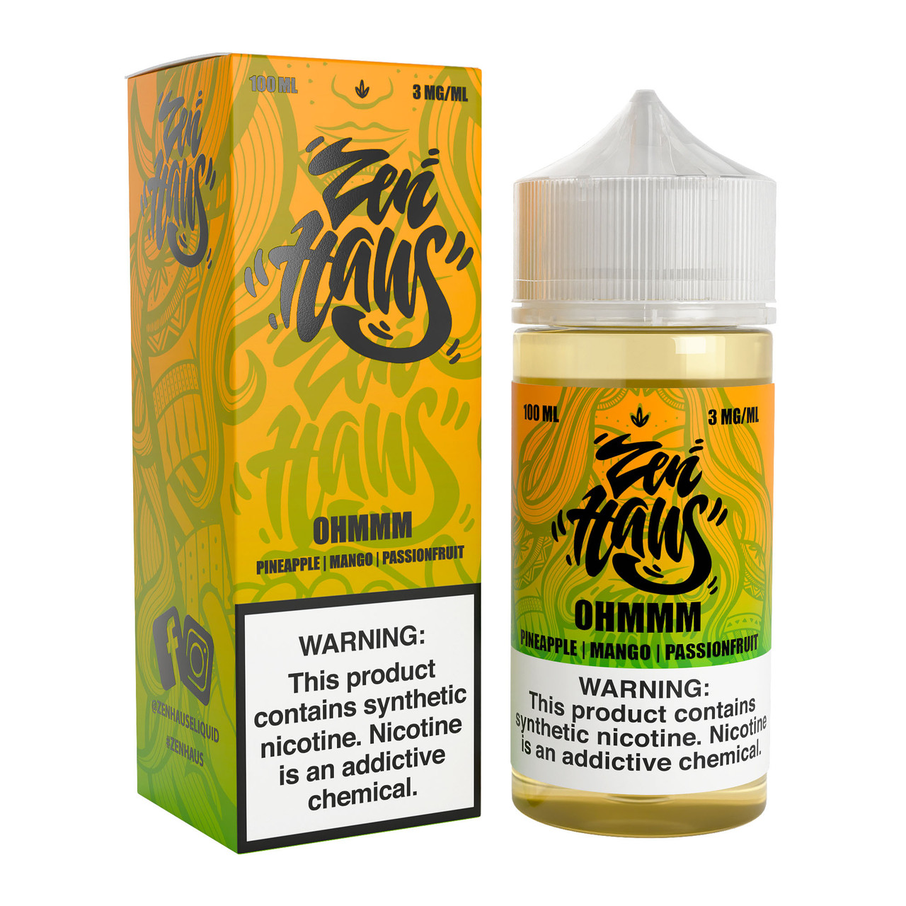 Zen Haus Synthetic Nicotine E-Liquid 100ML (MSRP $24.99)