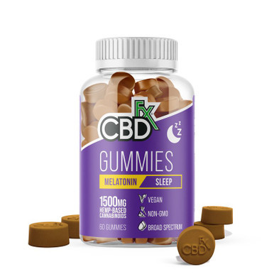 CBDfx 1500mg Broad Spectrum CBD Gummies Melatonin Sleep - 60ct
