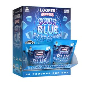 Looper Delta-9 + HHC + Delta-8 + THCA Gummies 1000MG - 2ct Pouch - Display of 25 Pouches