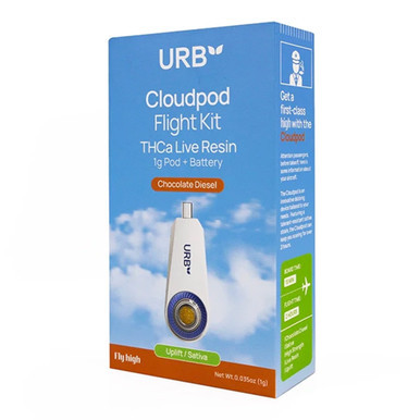 URB Cloudpod Flight Kit THCA Live Resin Dab Pod 1G + Battery