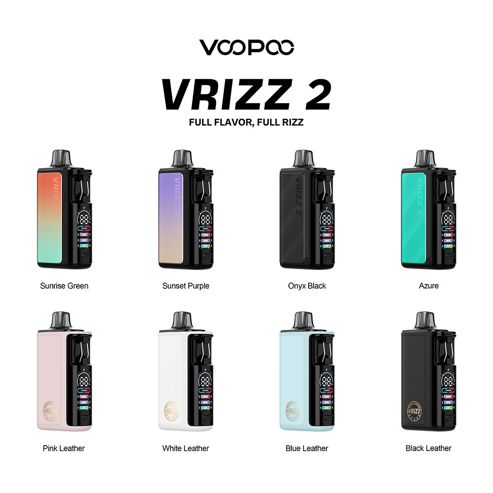 VooPoo VRIZZ 2 1350mAh Pod System Starter Kit With 15ML Refillable Cartridge Pod (MSRP $19.99)