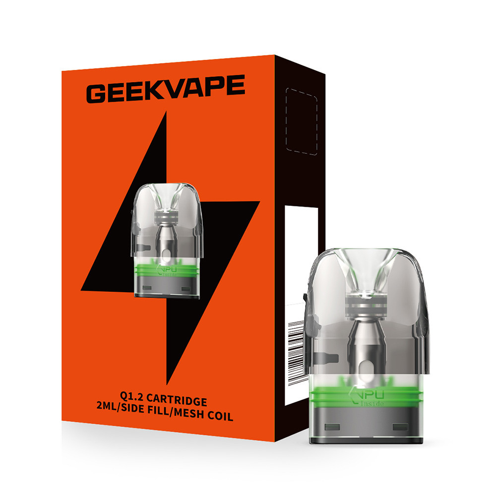 GeekVape Q 2ML Side Fill Replacement Cartridge Pod - Pack of 3 (MSRP $9.60)