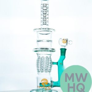 Tsunami Glass Water Pipe Grenade Turbine & Matrix Percs - 649 Grams - 12.5 Inches