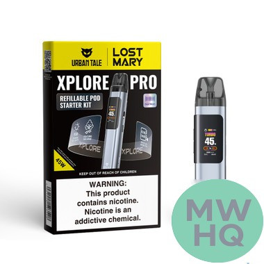 URBAN TALE x LOST MARY Xplore Pro 1200mAh Pod System Starter Kit With 2 x 2ML Refillable Xplore Top Fill Pod