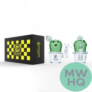 Dragon Platinum Water Pipe Mini Cactus Shape With Circ Perc - 220 Grams - 3.5 Inches - Assorted Colors [WPE-053]