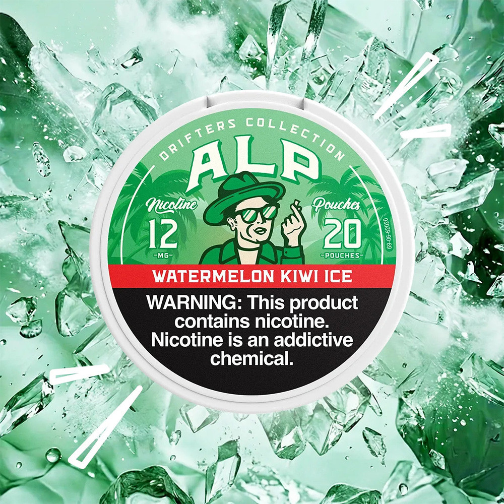 ALP Drifters Nicotine Pouches - 20 Pouches Per Can - Pack of 5 Cans (MSRP $8.99 Each)