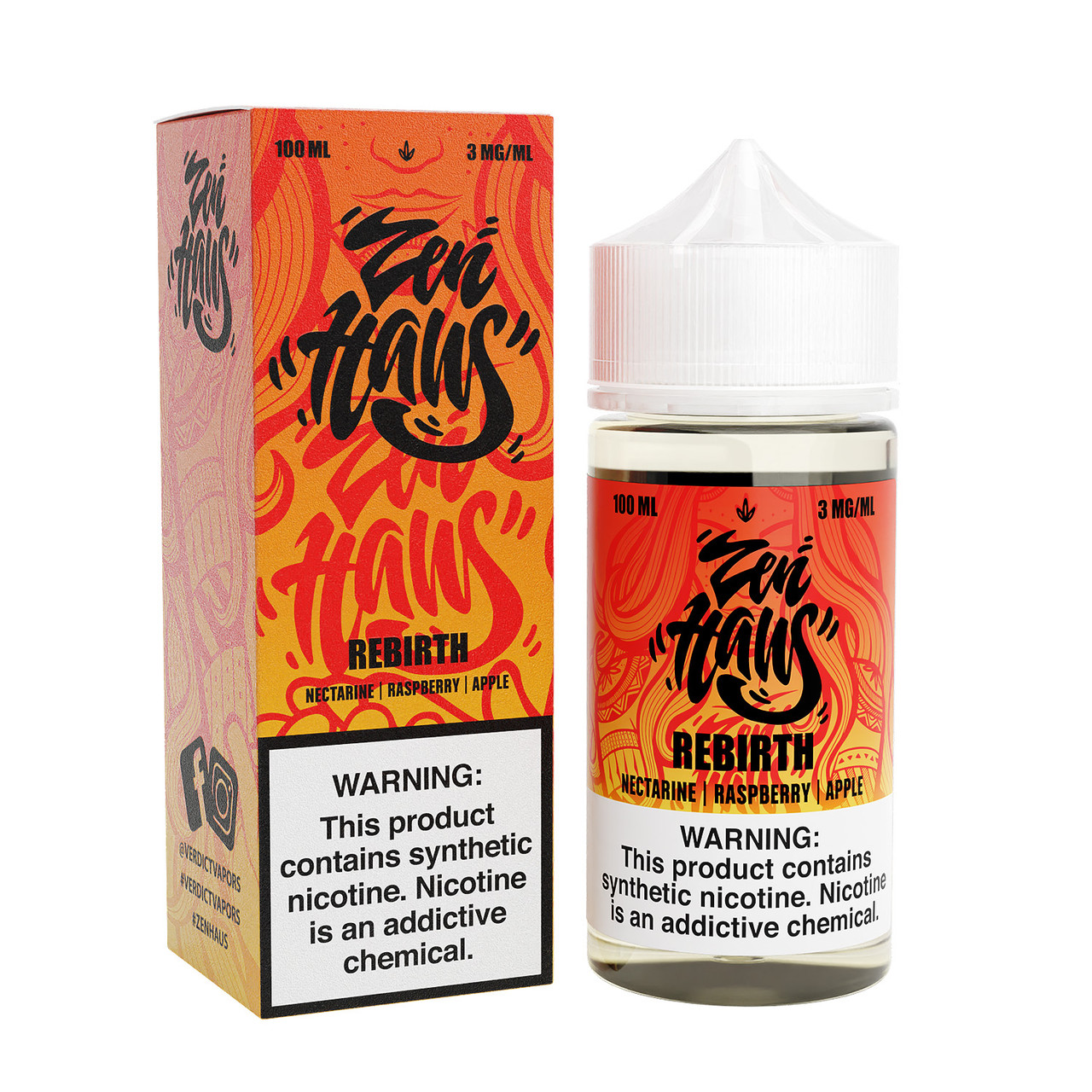 Zen Haus Synthetic Nicotine E-Liquid 100ML (MSRP $24.99)