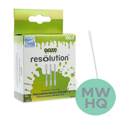 Ooze Resolution Precision Micro Swabs With Alcohol-Infused Tips - 100ct