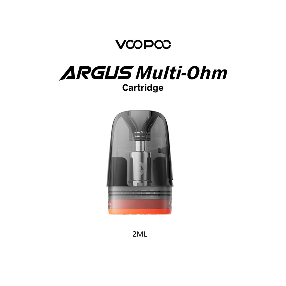 VooPoo Argus Multi-Ohm 2ML Refillable Replacement Cartridge Pod - Pack of 3 (MSRP $12.99)