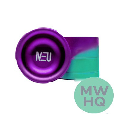 Neu Dry Herb Aluminum Grinder With Ashtray & Storage Top - 63 mm - 4 Parts