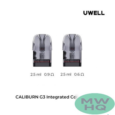 Uwell Caliburn G3 2.5ML Refillable Integrated Coil Cartridge Pod - Pack of 4