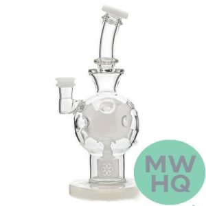Calibear Exosphere Glass Water Pipe Dab Rig With Seed of Life Perc - 410 Grams - 8.5 Inches [GB319-Thin Maria Cap]
