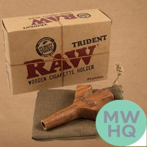 RAW Trident Wooden Cigarette Holder
