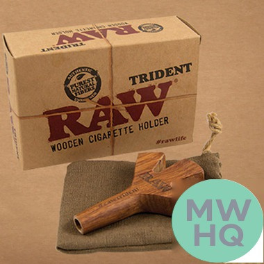 RAW Trident Wooden Cigarette Holder