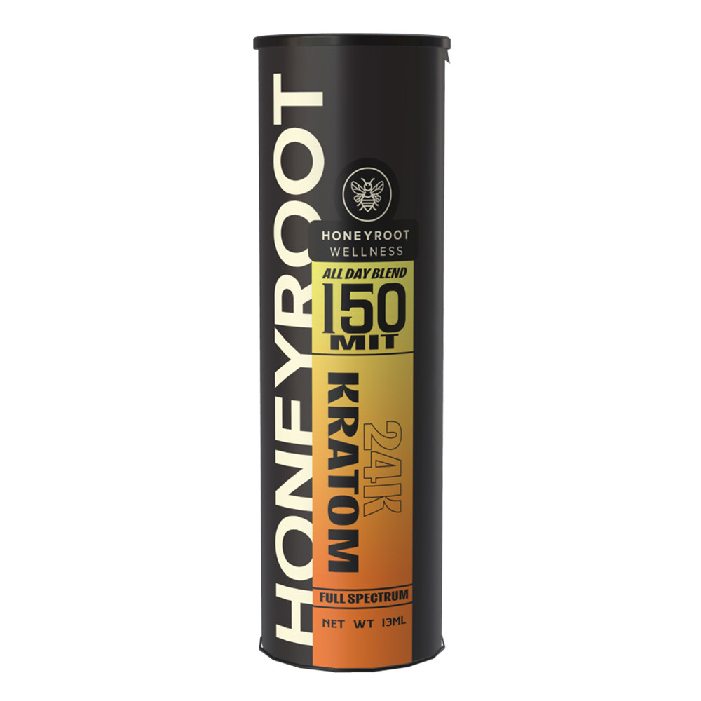 HoneyRoot Full Spectrum Kratom Shot 13ML - Display of 24 (MSRP $14.99 - $17.99 Each)