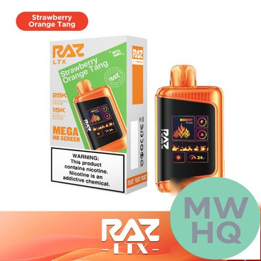 RAZ LTX 25K Puffs 16ML Disposable Device With Adjustable Airflow System & Mega HD Screen - Display of 5