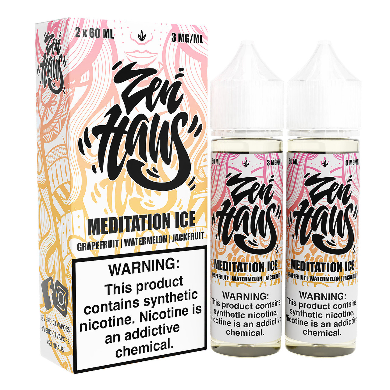 Zen Haus Synthetic Nicotine E-Liquid 120ML (2 x 60ML)