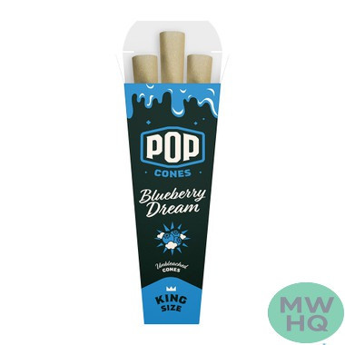 Pop Cones Unbleached King Size Cones - Pack of 3 - Display of 24 Packs