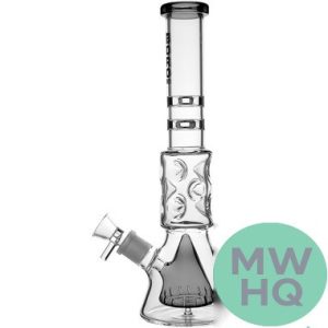 BoroTech Double Wall Beaker Glass Bong Water Pipe With Downstem Designed By Calibear - 550 Grams - 12.5 Inches [SLL007]