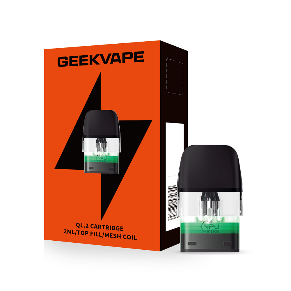 GeekVape Q 2ML Top Fill Replacement Cartridge Pod - Pack of 3 (MSRP $9.60)