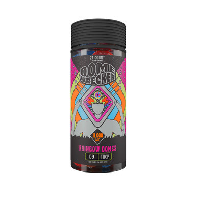 Dome Wrecker Powered By HiXotic Delta 9 + THCP Vegan Gummies 11000MG - 21ct Jar - Display of 6 Jars