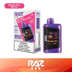 RAZ LTX 25K Puffs 16ML Disposable Device With Adjustable Airflow System & Mega HD Screen - Display of 5 - TEXAS COMPLIANT (MSRP $24.99 Each)