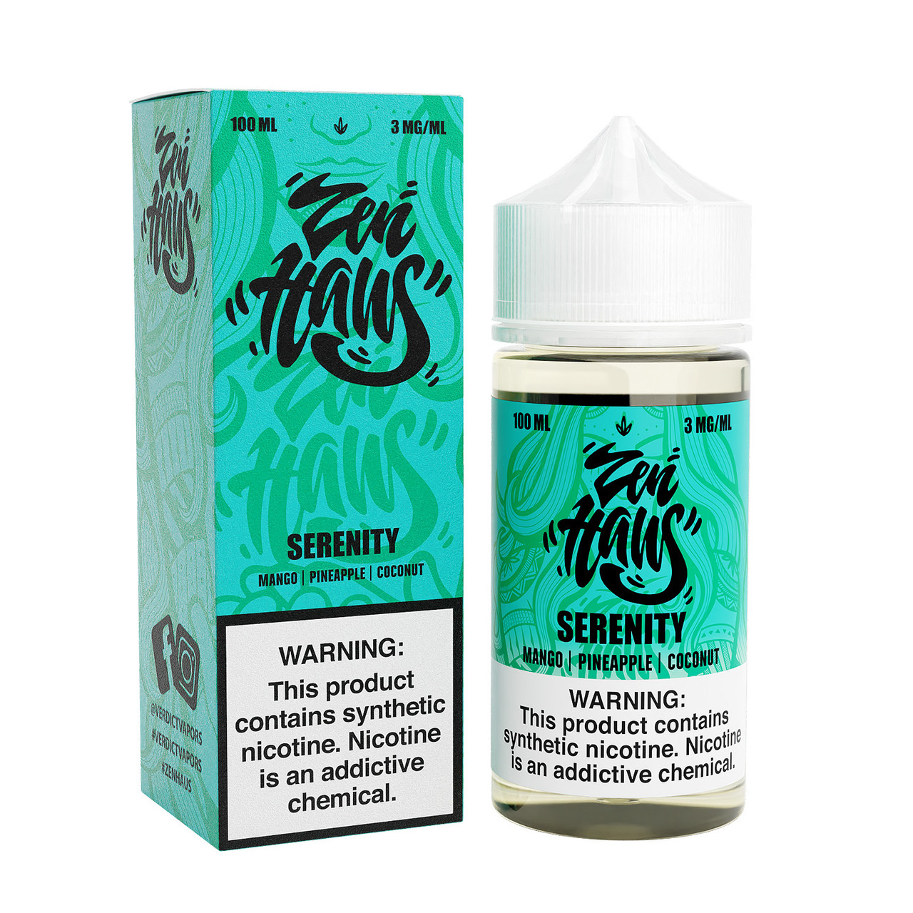 Zen Haus Synthetic Nicotine E-Liquid 100ML (MSRP $24.99)