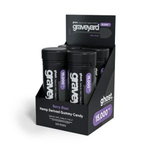 Ghost Hemp Graveyard Delta-8 + Delta-9 + HHC + THC-P Live Resin Gummies Candy 15000MG - 30ct Jar - Display of 4 Jars
