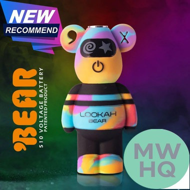 Lookah Bear 500mAh Variable Voltage 510 Thread Device Pen Battery - Display of 5